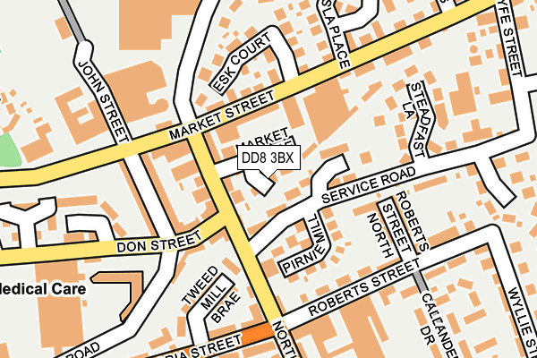 DD8 3BX map - OS OpenMap – Local (Ordnance Survey) DD8 3BX map - OS OpenMap – Local (Ordnance Survey)