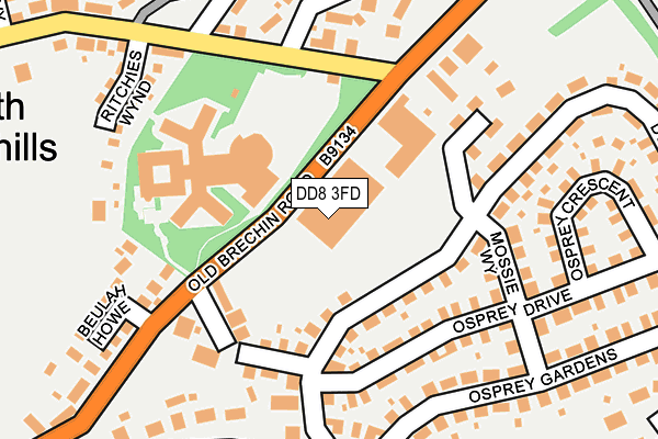 DD8 3FD map - OS OpenMap – Local (Ordnance Survey) DD8 3FD map - OS OpenMap – Local (Ordnance Survey)