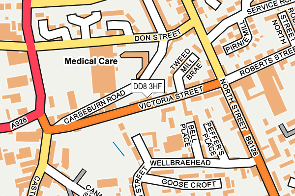 DD8 3HF map - OS OpenMap – Local (Ordnance Survey) DD8 3HF map - OS OpenMap – Local (Ordnance Survey)