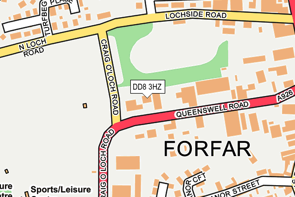 DD8 3HZ map - OS OpenMap – Local (Ordnance Survey) DD8 3HZ map - OS OpenMap – Local (Ordnance Survey)