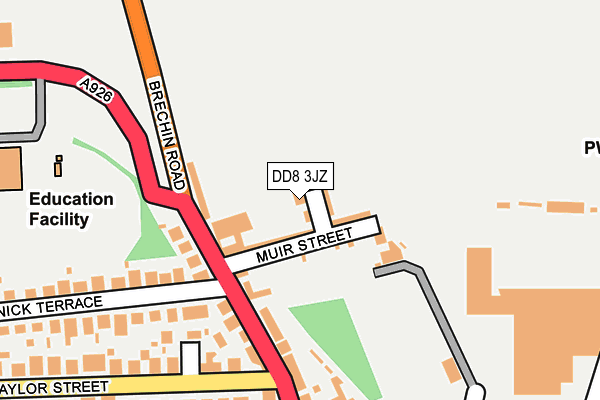 DD8 3JZ map - OS OpenMap – Local (Ordnance Survey) DD8 3JZ map - OS OpenMap – Local (Ordnance Survey)
