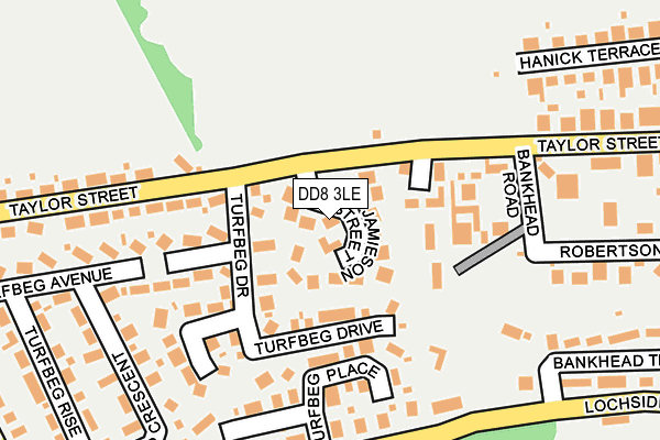 DD8 3LE map - OS OpenMap – Local (Ordnance Survey) DD8 3LE map - OS OpenMap – Local (Ordnance Survey)