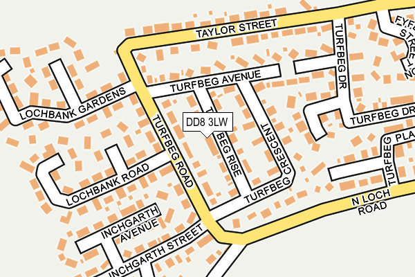 DD8 3LW map - OS OpenMap – Local (Ordnance Survey) DD8 3LW map - OS OpenMap – Local (Ordnance Survey)