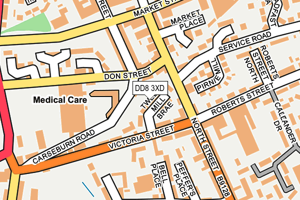 DD8 3XD map - OS OpenMap – Local (Ordnance Survey) DD8 3XD map - OS OpenMap – Local (Ordnance Survey)
