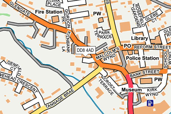 DD8 4AD map - OS OpenMap – Local (Ordnance Survey) DD8 4AD map - OS OpenMap – Local (Ordnance Survey)