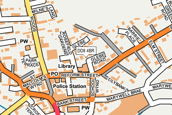 DD8 4BR map - OS OpenMap – Local (Ordnance Survey) DD8 4BR map - OS OpenMap – Local (Ordnance Survey)
