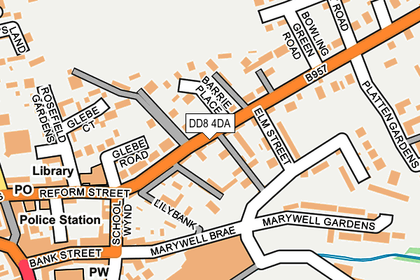 DD8 4DA map - OS OpenMap – Local (Ordnance Survey) DD8 4DA map - OS OpenMap – Local (Ordnance Survey)