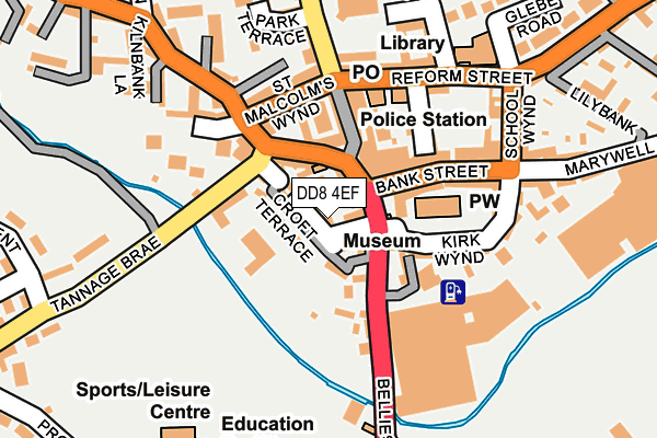 DD8 4EF map - OS OpenMap – Local (Ordnance Survey)