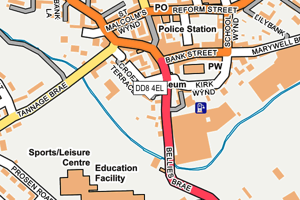 DD8 4EL map - OS OpenMap – Local (Ordnance Survey)