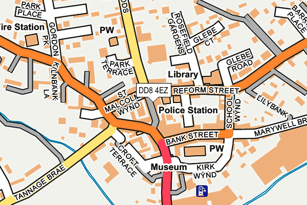 DD8 4EZ map - OS OpenMap – Local (Ordnance Survey) DD8 4EZ map - OS OpenMap – Local (Ordnance Survey)