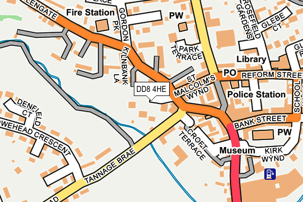 DD8 4HE map - OS OpenMap – Local (Ordnance Survey) DD8 4HE map - OS OpenMap – Local (Ordnance Survey)