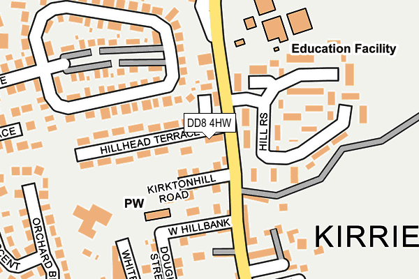 DD8 4HW map - OS OpenMap – Local (Ordnance Survey) DD8 4HW map - OS OpenMap – Local (Ordnance Survey)