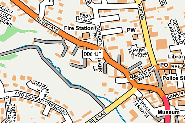 DD8 4JF map - OS OpenMap – Local (Ordnance Survey) DD8 4JF map - OS OpenMap – Local (Ordnance Survey)