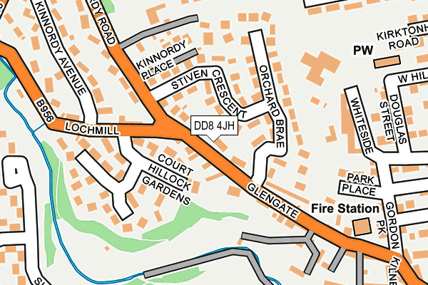 DD8 4JH map - OS OpenMap – Local (Ordnance Survey) DD8 4JH map - OS OpenMap – Local (Ordnance Survey)