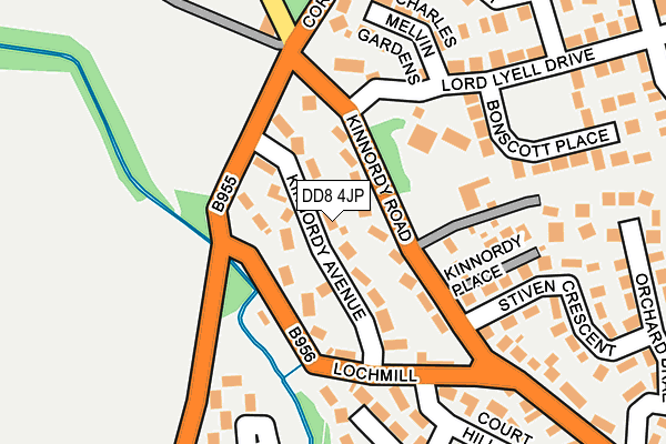 DD8 4JP map - OS OpenMap – Local (Ordnance Survey) DD8 4JP map - OS OpenMap – Local (Ordnance Survey)