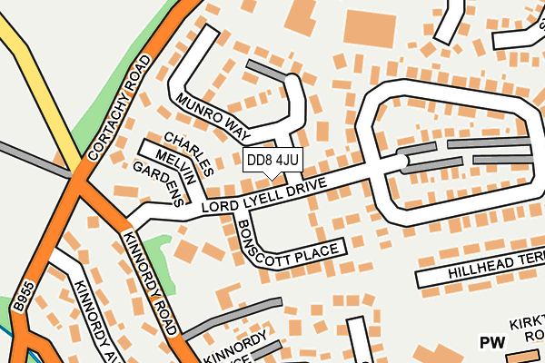 DD8 4JU map - OS OpenMap – Local (Ordnance Survey) DD8 4JU map - OS OpenMap – Local (Ordnance Survey)