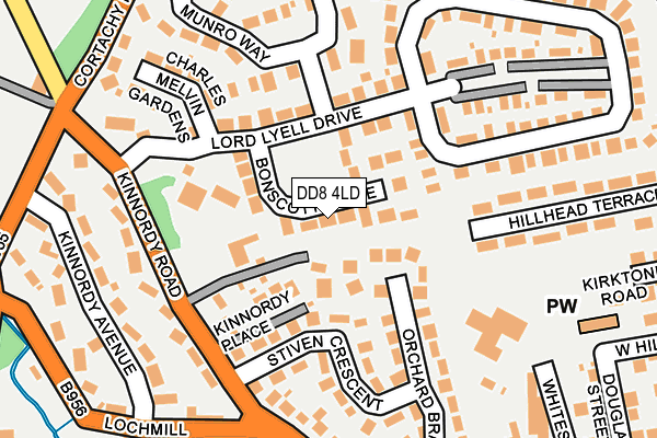 DD8 4LD map - OS OpenMap – Local (Ordnance Survey) DD8 4LD map - OS OpenMap – Local (Ordnance Survey)