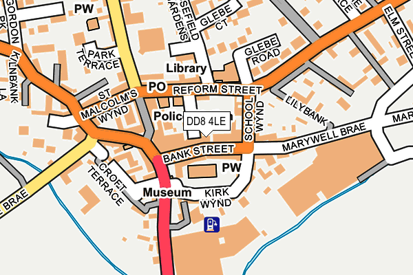 DD8 4LE map - OS OpenMap – Local (Ordnance Survey) DD8 4LE map - OS OpenMap – Local (Ordnance Survey)