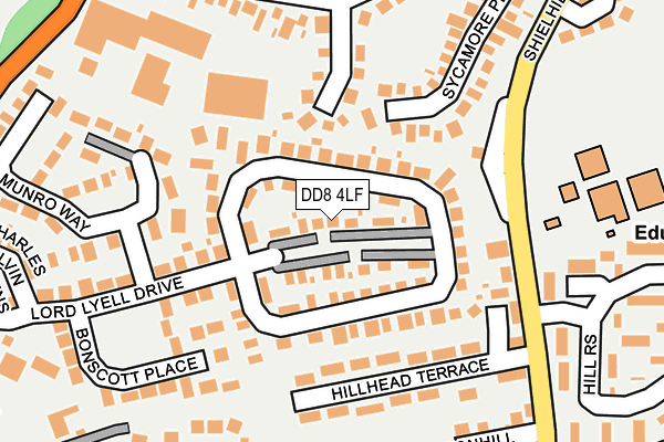 DD8 4LF map - OS OpenMap – Local (Ordnance Survey) DD8 4LF map - OS OpenMap – Local (Ordnance Survey)