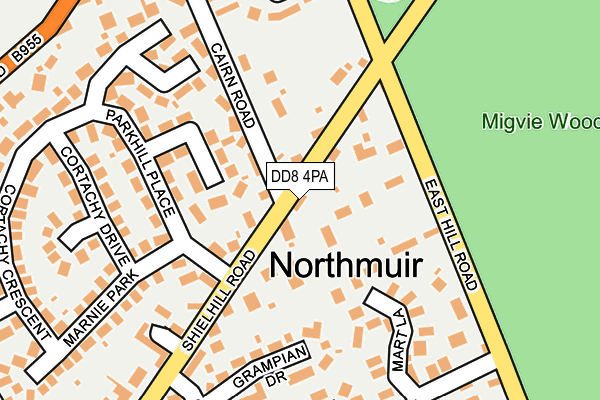 DD8 4PA map - OS OpenMap – Local (Ordnance Survey) DD8 4PA map - OS OpenMap – Local (Ordnance Survey)