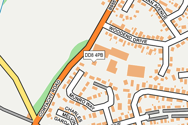 DD8 4PB map - OS OpenMap – Local (Ordnance Survey) DD8 4PB map - OS OpenMap – Local (Ordnance Survey)