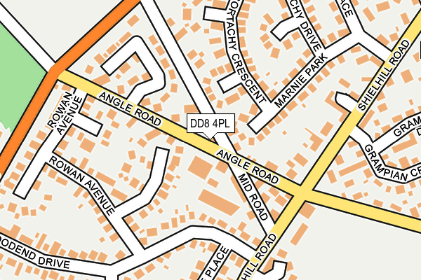 DD8 4PL map - OS OpenMap – Local (Ordnance Survey) DD8 4PL map - OS OpenMap – Local (Ordnance Survey)