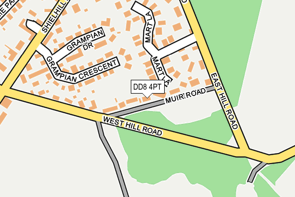 DD8 4PT map - OS OpenMap – Local (Ordnance Survey) DD8 4PT map - OS OpenMap – Local (Ordnance Survey)