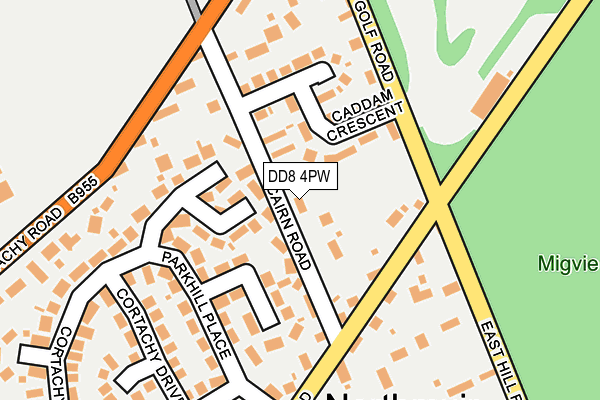 DD8 4PW map - OS OpenMap – Local (Ordnance Survey) DD8 4PW map - OS OpenMap – Local (Ordnance Survey)