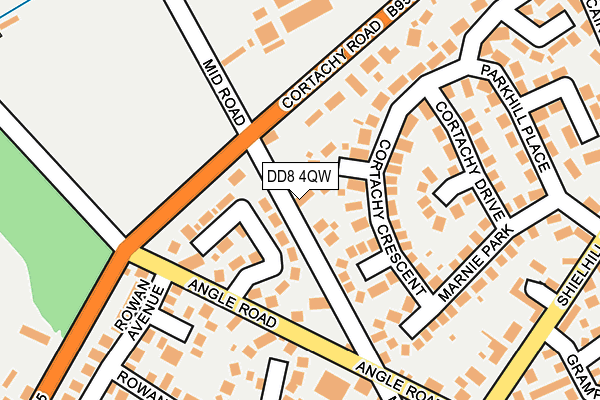 DD8 4QW map - OS OpenMap – Local (Ordnance Survey) DD8 4QW map - OS OpenMap – Local (Ordnance Survey)