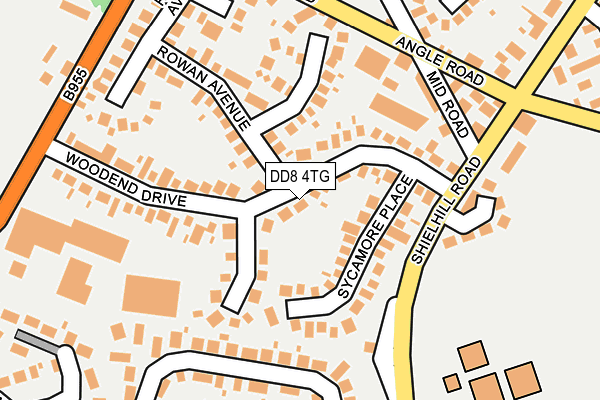 DD8 4TG map - OS OpenMap – Local (Ordnance Survey) DD8 4TG map - OS OpenMap – Local (Ordnance Survey)