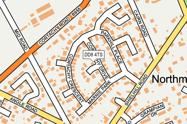 DD8 4TS map - OS OpenMap – Local (Ordnance Survey) DD8 4TS map - OS OpenMap – Local (Ordnance Survey)