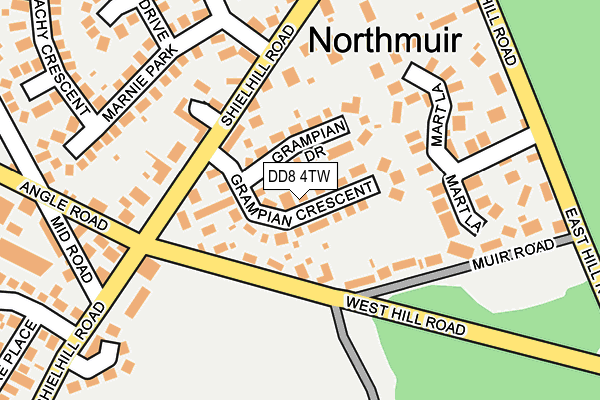 DD8 4TW map - OS OpenMap – Local (Ordnance Survey) DD8 4TW map - OS OpenMap – Local (Ordnance Survey)