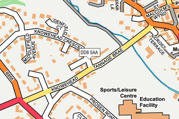 DD8 5AA map - OS OpenMap – Local (Ordnance Survey) DD8 5AA map - OS OpenMap – Local (Ordnance Survey)