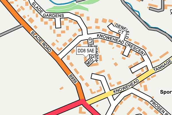 DD8 5AE map - OS OpenMap – Local (Ordnance Survey) DD8 5AE map - OS OpenMap – Local (Ordnance Survey)