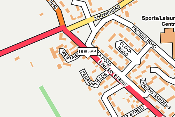 DD8 5AP map - OS OpenMap – Local (Ordnance Survey) DD8 5AP map - OS OpenMap – Local (Ordnance Survey)