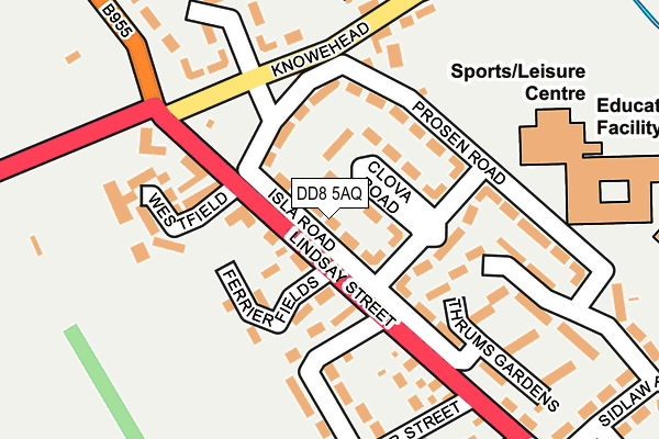 DD8 5AQ map - OS OpenMap – Local (Ordnance Survey) DD8 5AQ map - OS OpenMap – Local (Ordnance Survey)