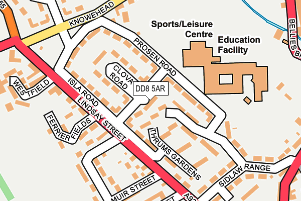 DD8 5AR map - OS OpenMap – Local (Ordnance Survey) DD8 5AR map - OS OpenMap – Local (Ordnance Survey)