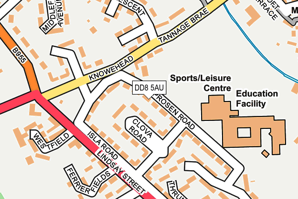 DD8 5AU map - OS OpenMap – Local (Ordnance Survey) DD8 5AU map - OS OpenMap – Local (Ordnance Survey)