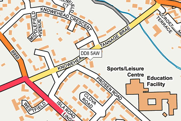 DD8 5AW map - OS OpenMap – Local (Ordnance Survey) DD8 5AW map - OS OpenMap – Local (Ordnance Survey)