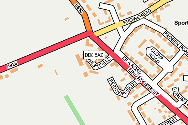 DD8 5AZ map - OS OpenMap – Local (Ordnance Survey) DD8 5AZ map - OS OpenMap – Local (Ordnance Survey)