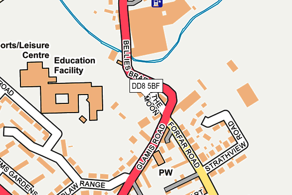 DD8 5BF map - OS OpenMap – Local (Ordnance Survey)