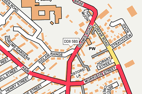 DD8 5BS map - OS OpenMap – Local (Ordnance Survey) DD8 5BS map - OS OpenMap – Local (Ordnance Survey)