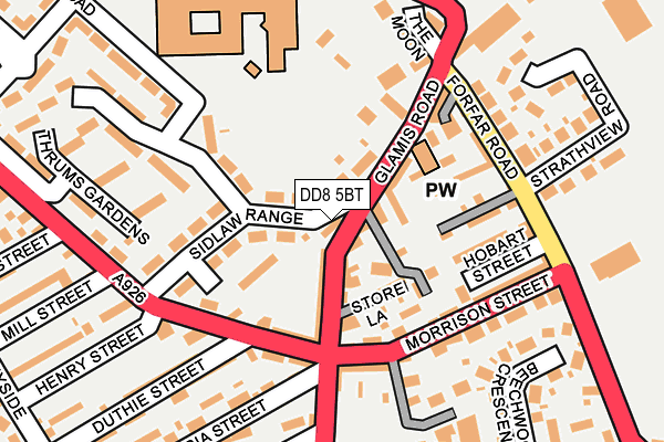 DD8 5BT map - OS OpenMap – Local (Ordnance Survey) DD8 5BT map - OS OpenMap – Local (Ordnance Survey)