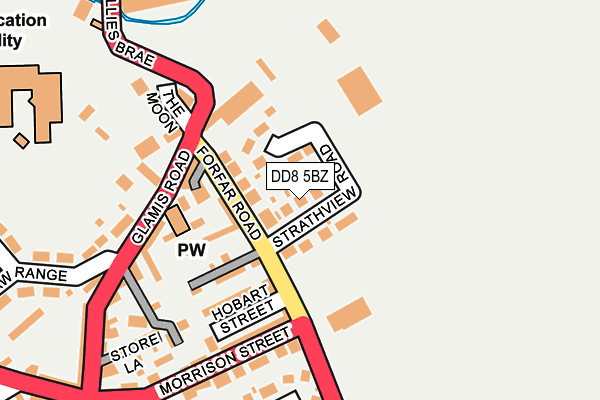 DD8 5BZ map - OS OpenMap – Local (Ordnance Survey) DD8 5BZ map - OS OpenMap – Local (Ordnance Survey)