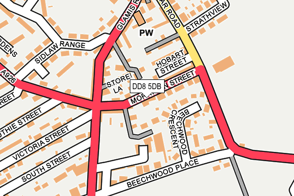 DD8 5DB map - OS OpenMap – Local (Ordnance Survey) DD8 5DB map - OS OpenMap – Local (Ordnance Survey)