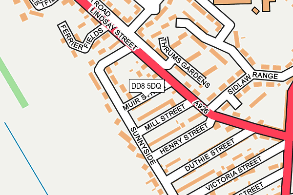DD8 5DQ map - OS OpenMap – Local (Ordnance Survey) DD8 5DQ map - OS OpenMap – Local (Ordnance Survey)