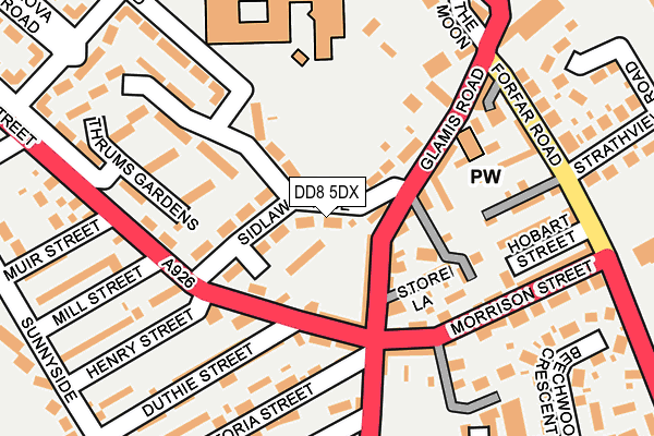 DD8 5DX map - OS OpenMap – Local (Ordnance Survey) DD8 5DX map - OS OpenMap – Local (Ordnance Survey)