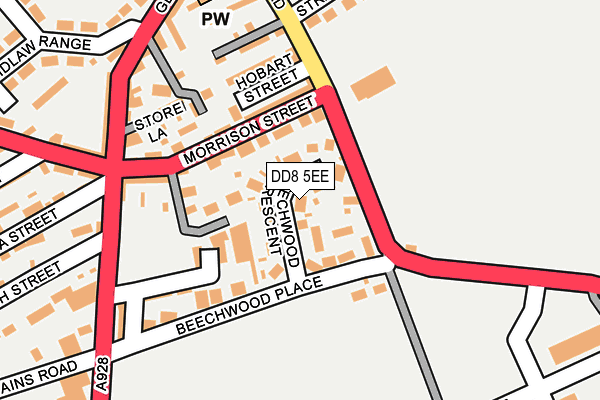 DD8 5EE map - OS OpenMap – Local (Ordnance Survey) DD8 5EE map - OS OpenMap – Local (Ordnance Survey)