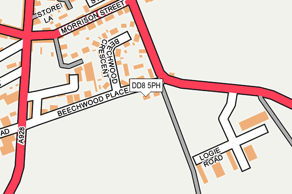 DD8 5PH map - OS OpenMap – Local (Ordnance Survey) DD8 5PH map - OS OpenMap – Local (Ordnance Survey)