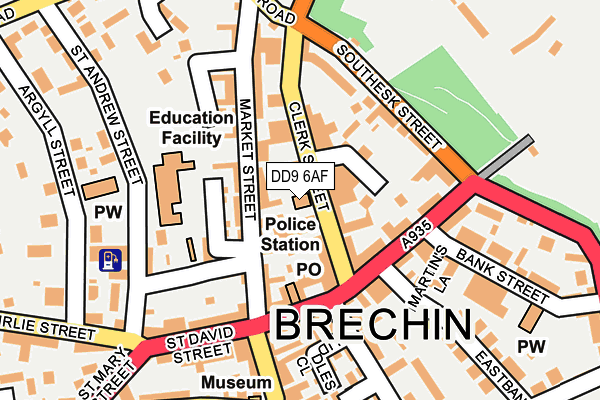 DD9 6AF map - OS OpenMap – Local (Ordnance Survey)